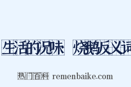 生活的况味·烧鹅反义词是什么意思的图片